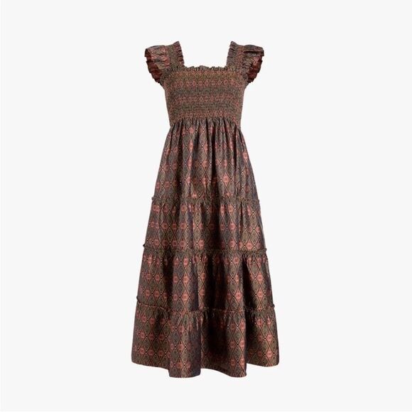 RARE! Hill House Home The Ellie Nap Dress Jewel Brocade - Picture 4 of 8